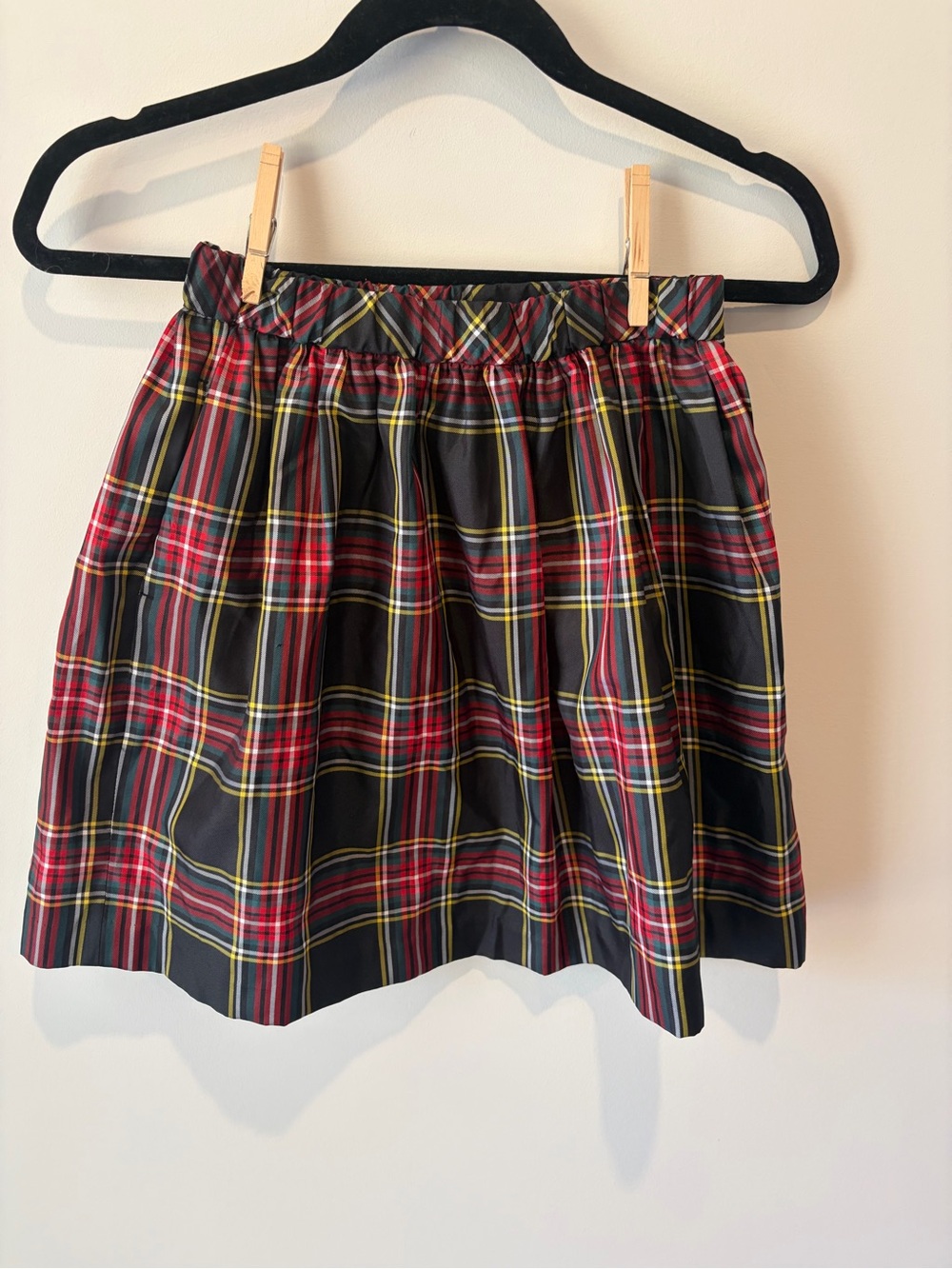 Holiday plaid kids Elastic Waist Mini Skirt Crewcuts size 12